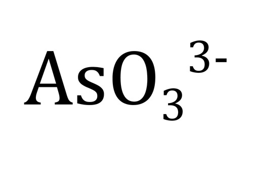 <p>AsO3 3- -3 Charge</p>