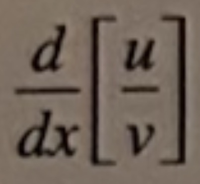 <p>d/dx(u/v)</p>