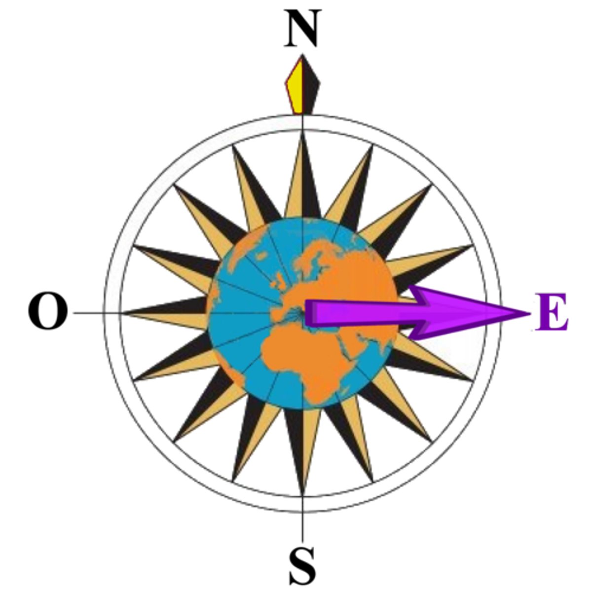 <p>(to the) east</p>