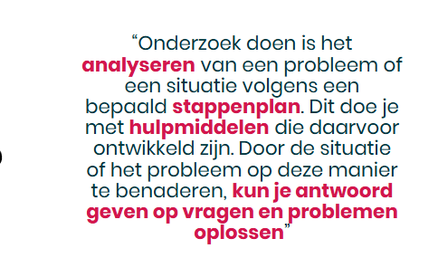 <p>analyseren, stappenplan hulpmiddelen, kun je antwoord geven op vragen en problemen oplossen</p>