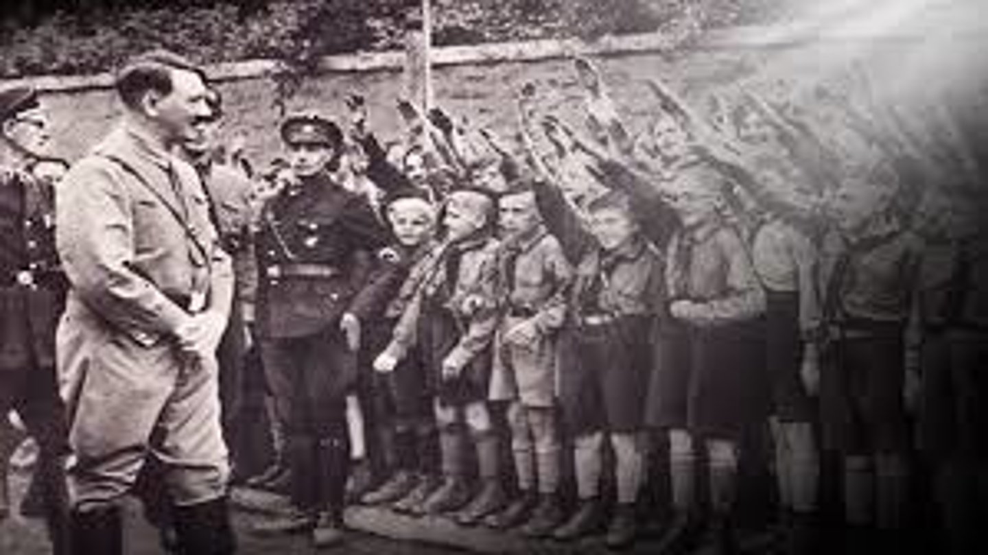 <p>the organizations set up under Hitler to train and educate German young people in Nazi beliefs</p>