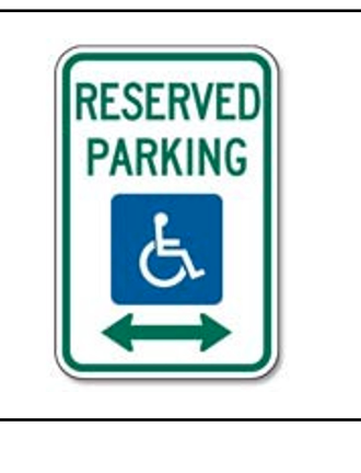 <p>What does a Reserved Parking for Handicapped Only sign indicate?</p>