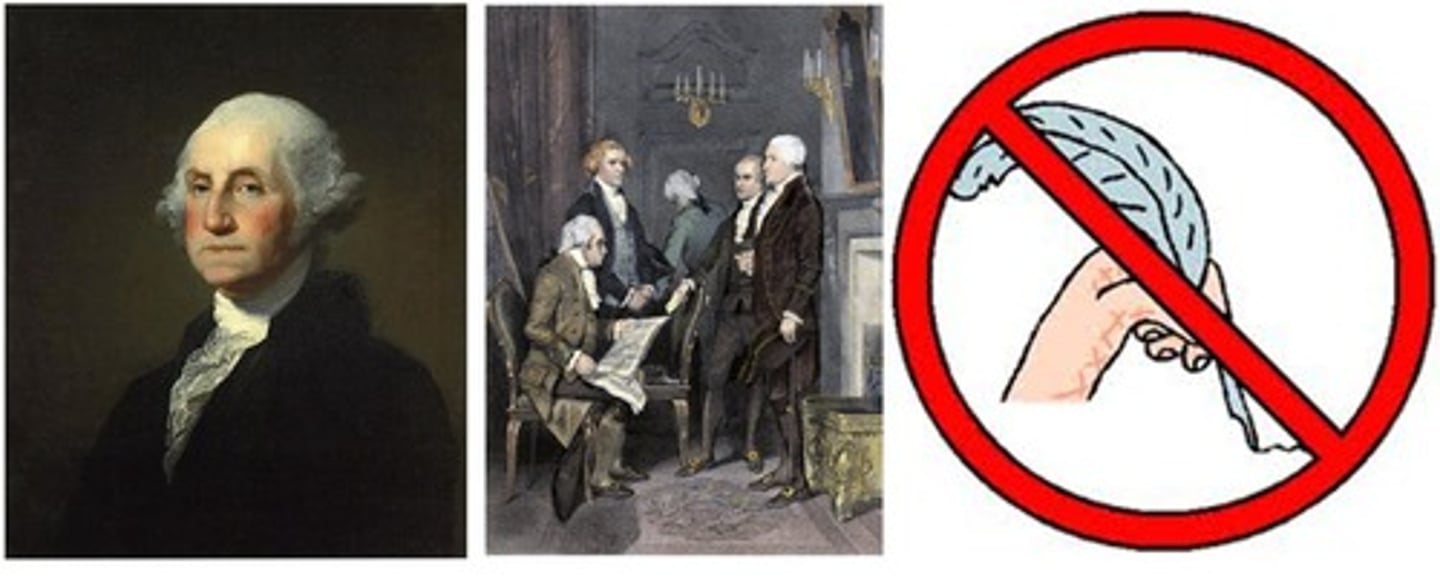 <p>president's advisers; established by Washington; example of unwritten constitution</p>
