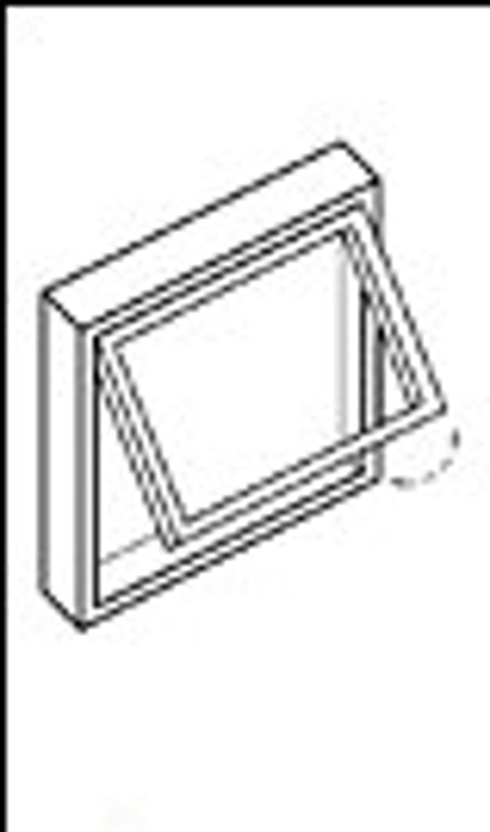 <p>A window that swings open from the bottom because it is hinged on the top.</p>