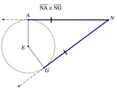 <p>Tangent segments to a circle from a point outside the circle are congruent</p>