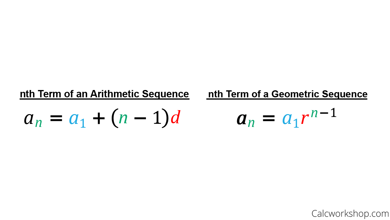 <p>a<sub>n</sub>= a<sub>1 </sub>(r)<sup>n - 1</sup></p>