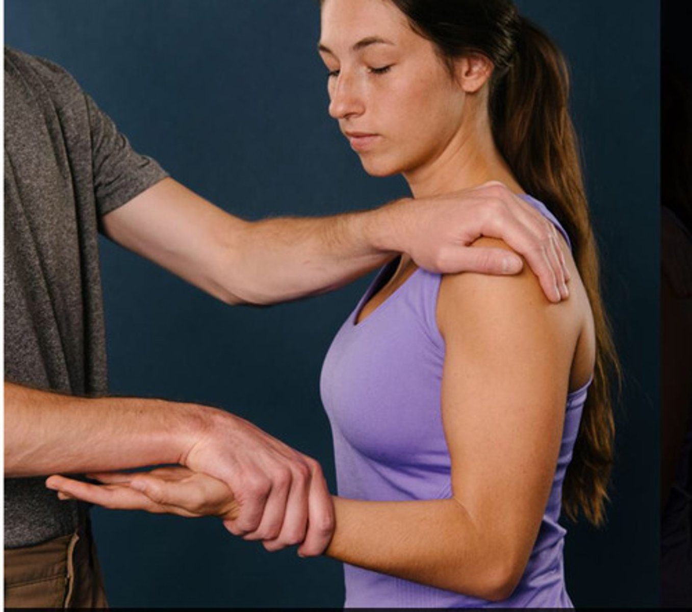 <p>Muscles: Brachioradialis, Brachialis, Biceps Brachii, &amp; Pronator teres</p><p>Patient Position: Standing or sitting with elbow flexed to 90 degrees and forearm supinated</p><p>Stabilize: Superior aspect of shoulder girdle</p><p>Resistance: Distal forearm</p><p>Compensations: Scapular elevation &amp; Contralateral trunk flexion</p>