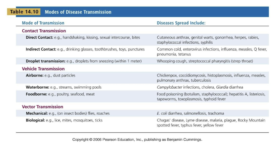 <p>these are examples of modes of transmisson</p>