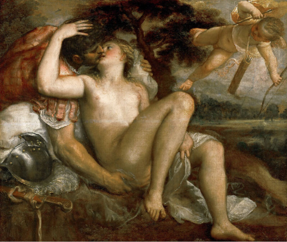 Mars, Venus and Cupid, 1530. Titian