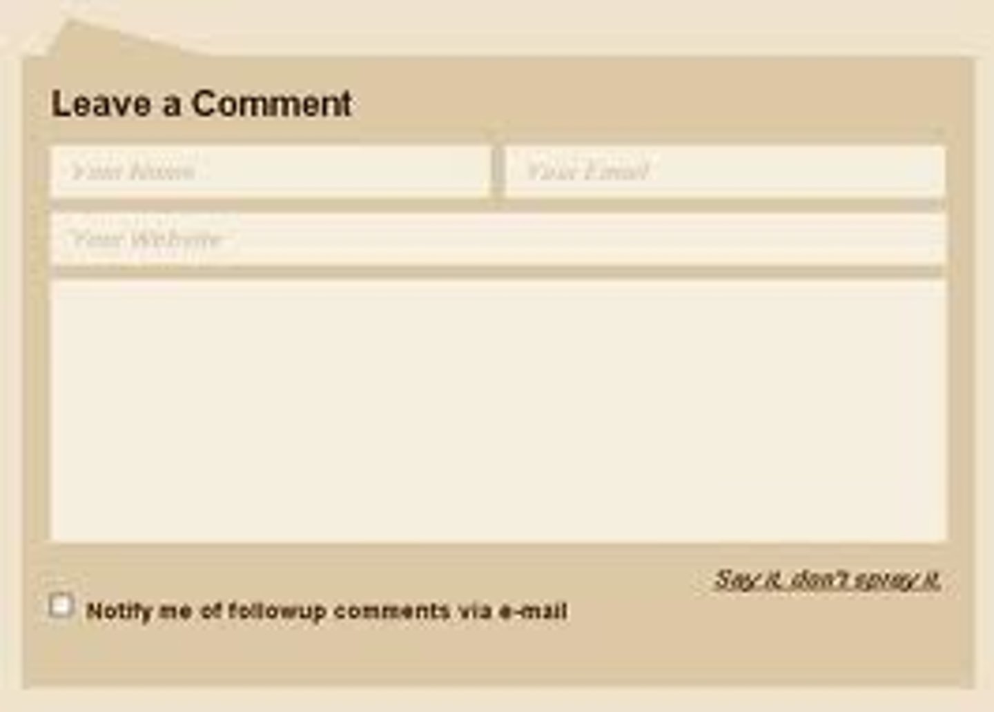 <p>to write a comment</p>