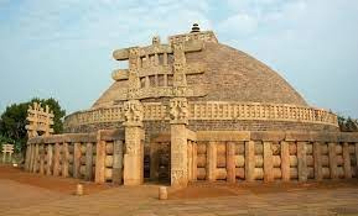 <p>Date: Original stupa, ca. 250 BCE; enlarged and</p><p>renovated ca. 50-25 BCE</p><p>Location: SANCHI, MADHYA PRADESH, India.</p><p>Stylistic Period: Shunga period, India.</p><p>Medium: Stone</p>