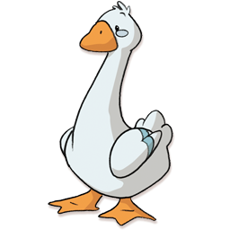 <p>[noun] A large, long-necked waterfowl. [鹅]</p>