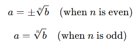 <p><span>± when n is even, none when n is odd</span></p>