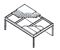 <p>heavier beams spaced further apart and spanned with steel decking or precast concrete planks</p>