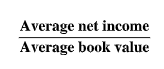 <p>an investment’s average net income divided by its average book value</p>