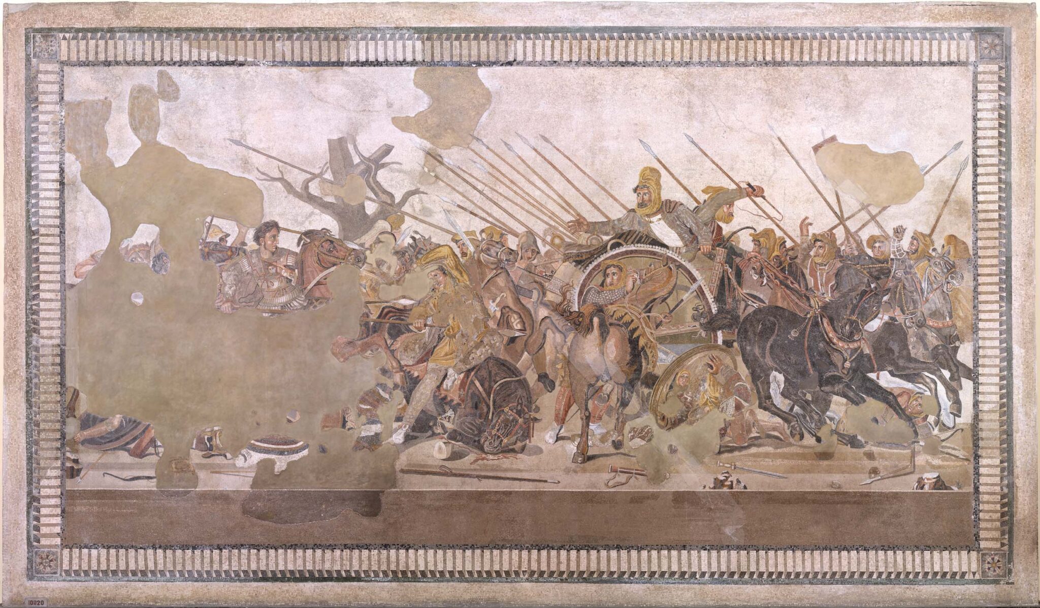 <p><strong>Alexander Mosaic</strong></p><p>Republican Roman</p><p>Pompeii, Italy</p><p>100 BCE<br>Mosaic</p>