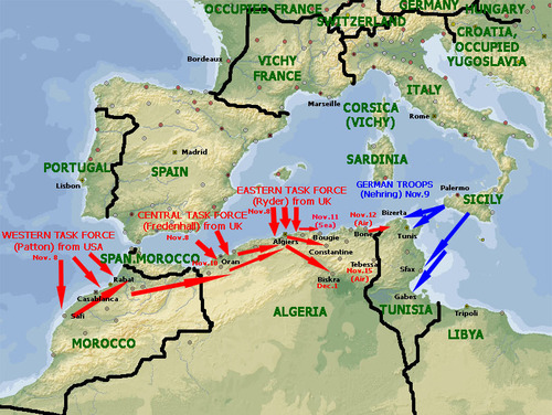 <p>Codename for allied invasion of North Africa from November 1942 to September 1943</p>