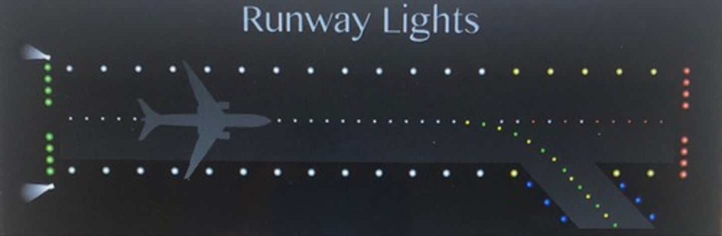 <p>White, except for last 2,000 ft (or half the RW length, whichever is less) where lights are yellow</p><p>Spaced 200 FT apart</p>