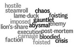 Words that are emotionally charged--either positively or negatively.