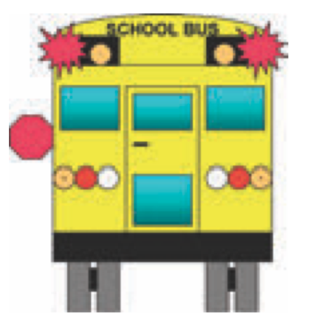 <p>when the red overhead lights are flashing on a school bus, what should you do?</p>