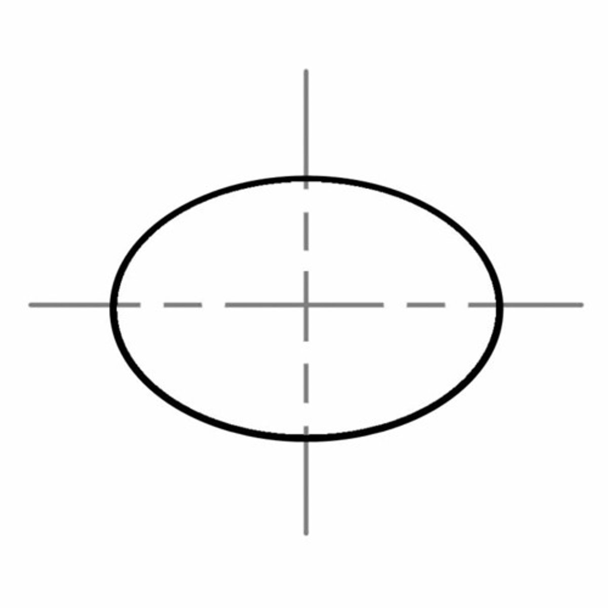 <p>A elongated circle, or oval shape, the shape of the planets orbit.</p>