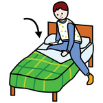 to go to bed, to lie down