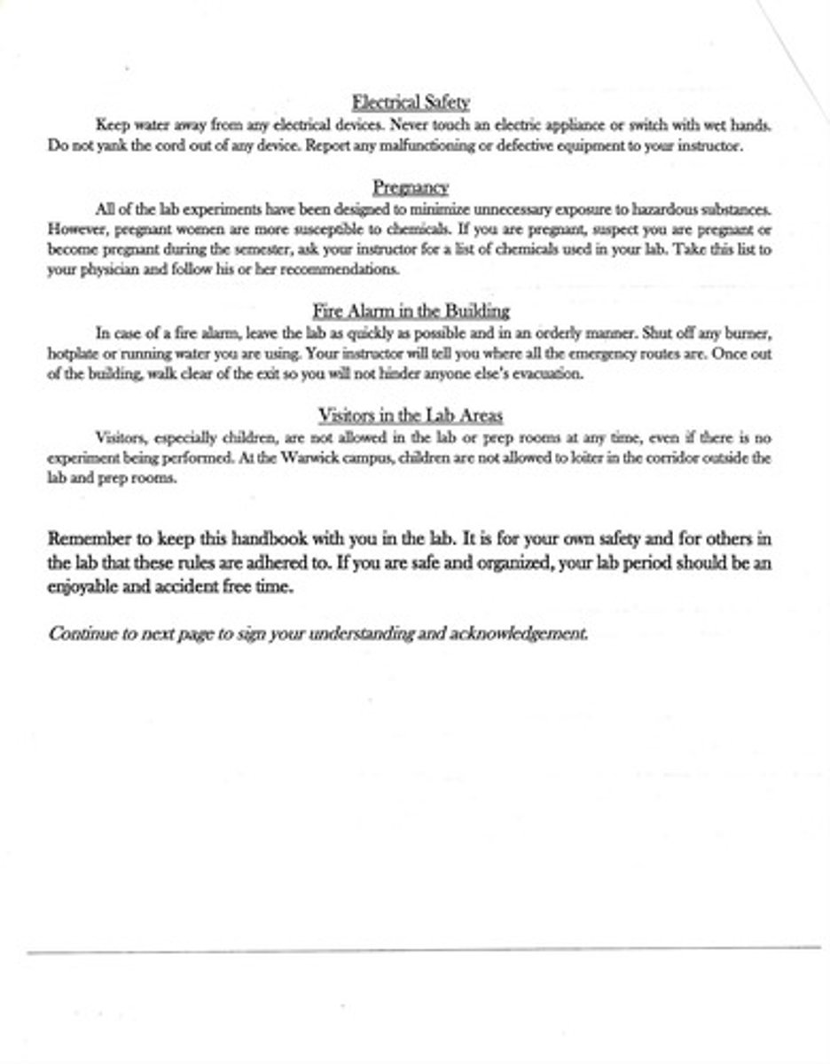 <p>Request chemical list if pregnant or suspecting.</p>
