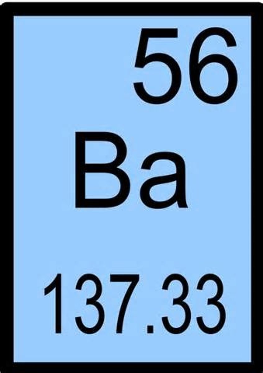 <p>Ba<br>Alkaline Earth Metal</p>