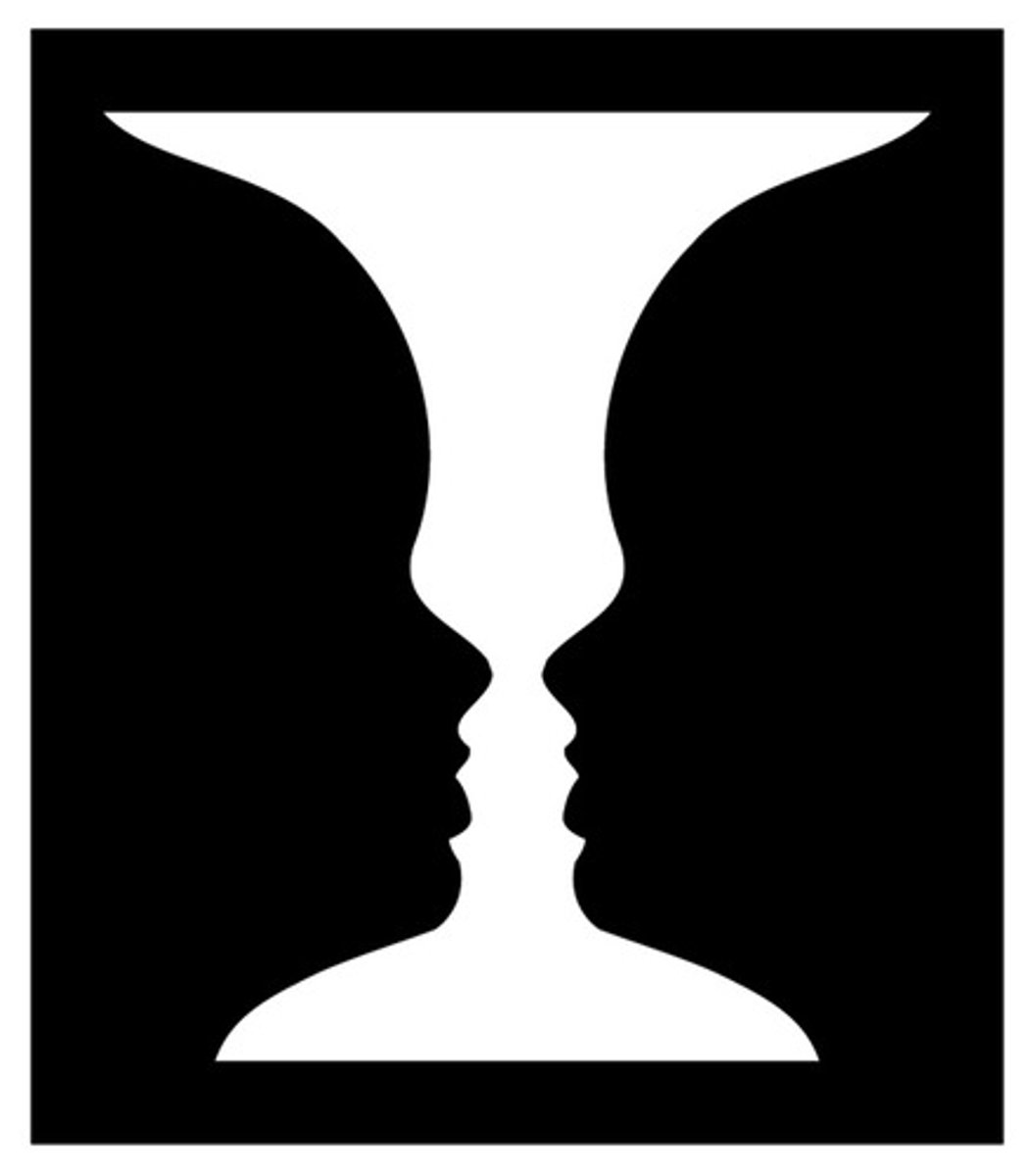 <p>identifying a specific detail from surrounding information</p>