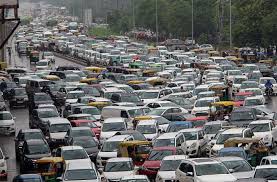 <p>A situation where many cars are stopped or moving very slowly on the road because there are too many cars.</p><p>"We were late because we got stuck in a <strong>traffic jam</strong>."</p>