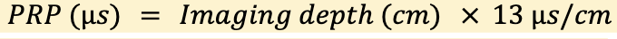 <p><strong>They are directly related. </strong>The pulse repetition period determines how deep you can image because you have to wait long enough for echoes from the deepest structures to return before sending the next pulse. <strong>Therefore, the longer the PRP (off time) → the deeper structures you can see. The shorter the PRP (off time) → the more superficial structures you can see  </strong></p>