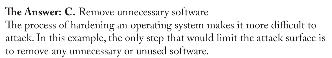 <p>Remove unnecessary software</p>