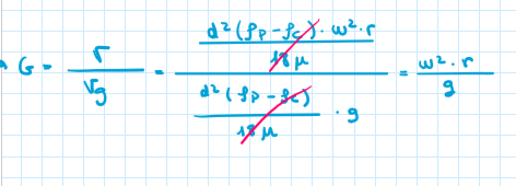 <p>Es la velocidad de sedimentación de una partícula en un campo centrífugo con respecto a su velocidad de sedimentación en el campo gravitacional → cuantas veces incrementas la velocidad de la partícula en el proceso de sedimentación</p><p>Si factor G = 10 → estoy aplicando 10x la fuerza de la gravedad, voy 10 veces más rápido al centrifugar que sino centrifugase</p>