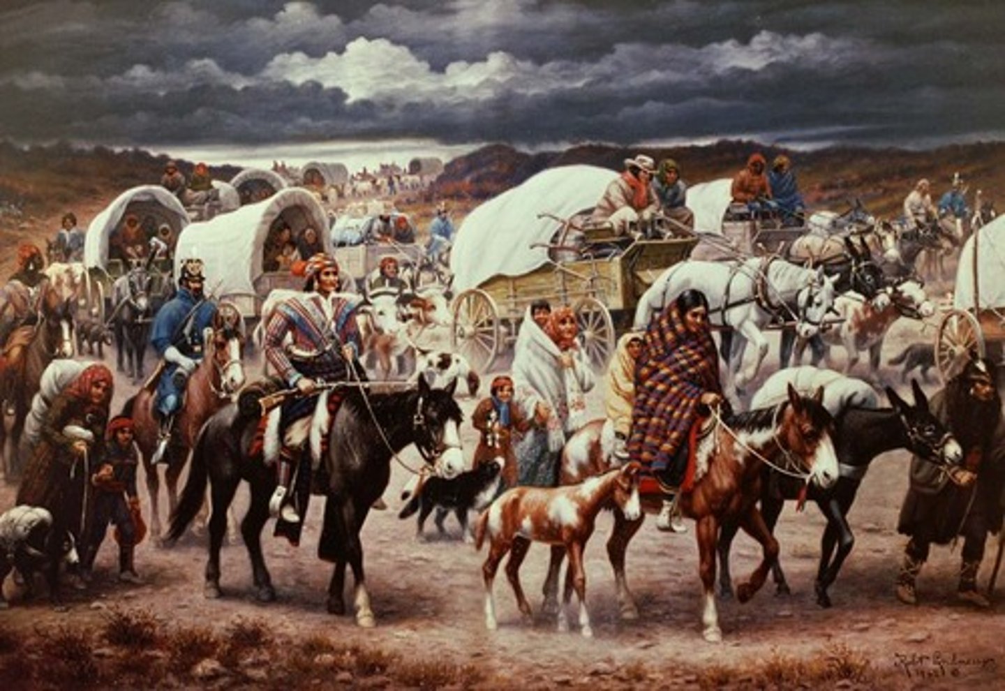 <p>The route taken by Cherokee Native Americans as they were relocated to Oklahoma; 20-25% perished before reaching Oklahoma</p>