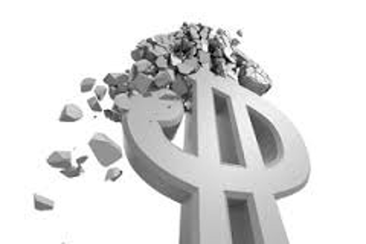 <p>to break into small pieces or collapse gradually</p>