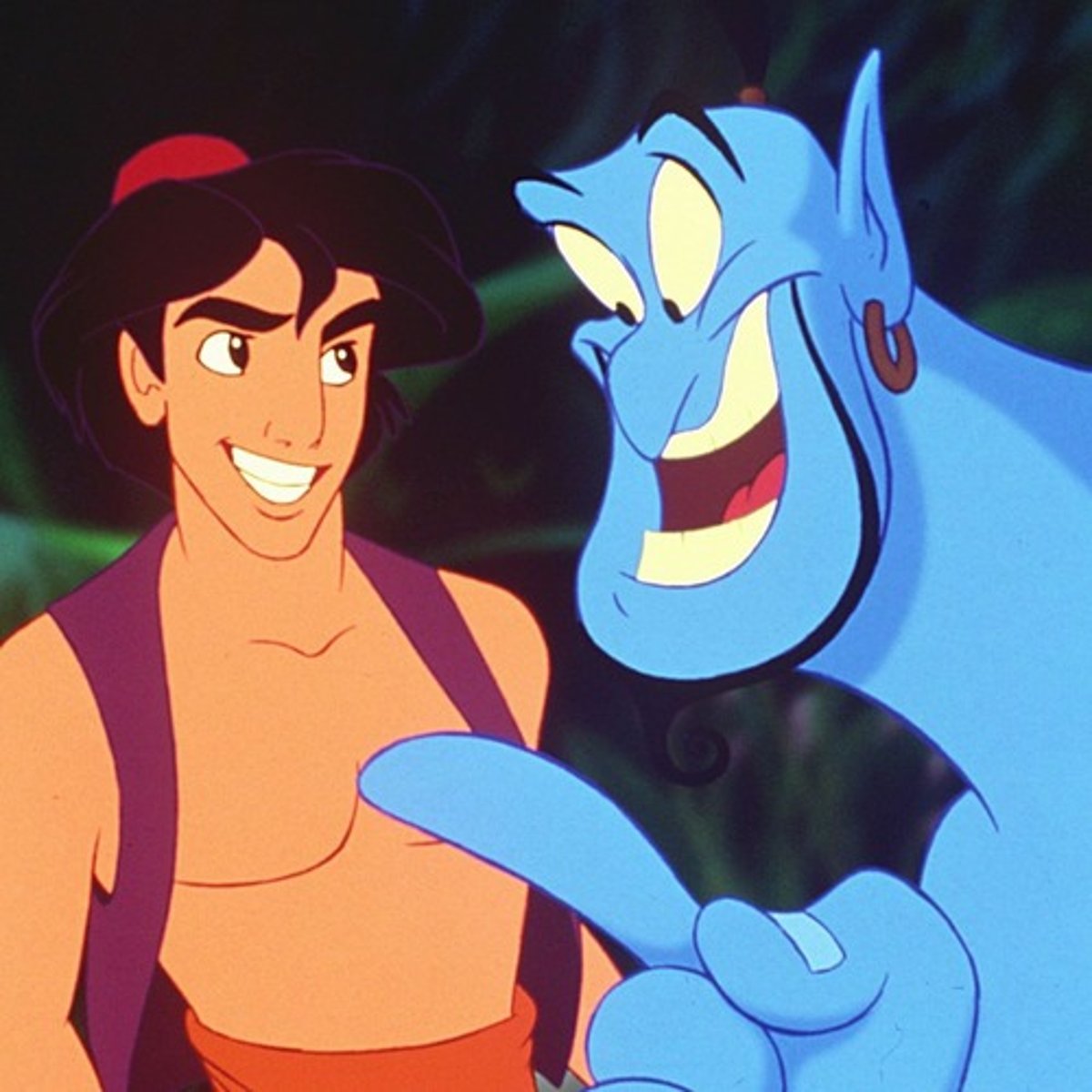 <p>Disney</p><p>Howard Ashman first pitched the idea, with designs based on the work of caricaturist Al Hirschfeld</p><p>Computers were used for ink, paint and compositing as well as building some animated elements like the carpet pattern</p><p>Alan Menken and Tim Rice, who took over after Ashman's death, did the songs</p>