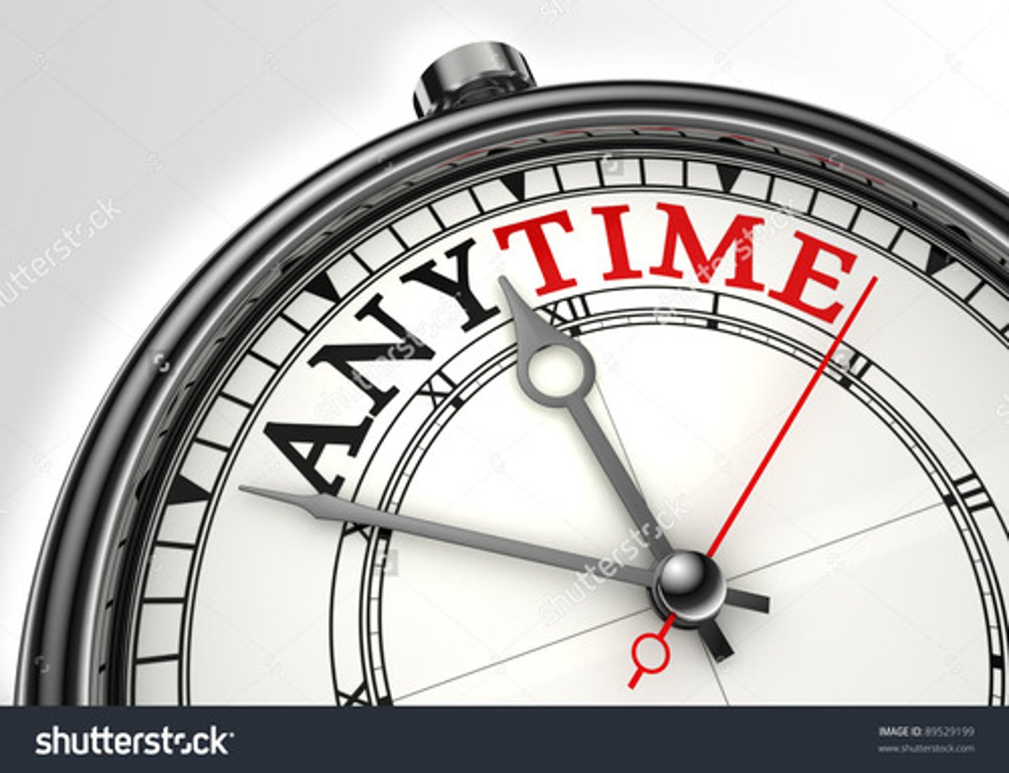 <p>anytime, whenever</p>