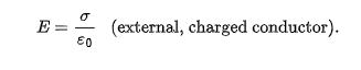 <p>perpendicular to the surface and has magnitude </p>