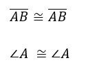 A line segment (or angle) is congruent to itself