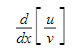 <p>Derivative of u/v</p>