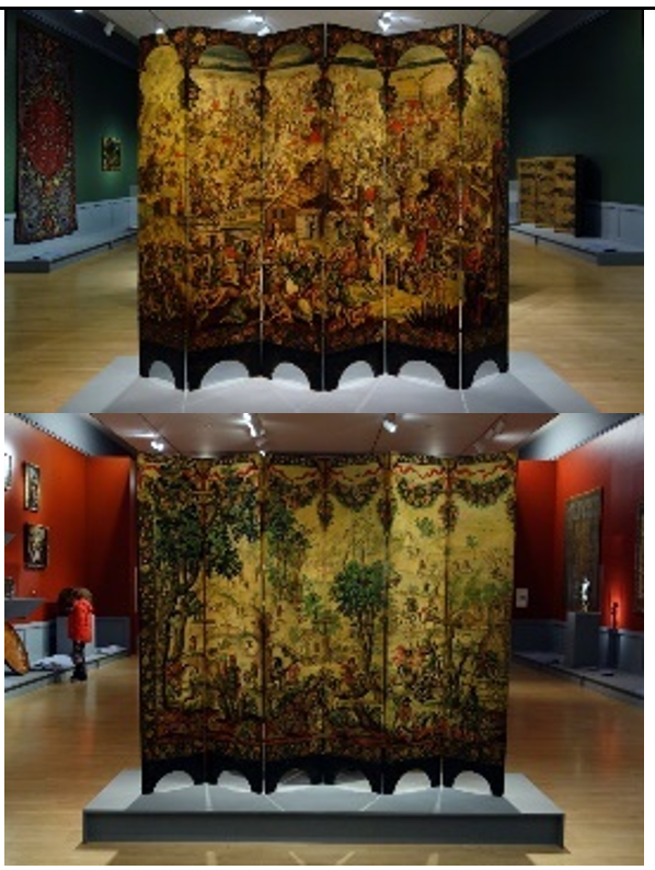 <p>Screen with Siege of Belgrade and Hunting Scene (culture, location, &amp; material)</p>