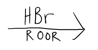 <ul><li><p>H and X are added</p></li><li><p>halogen at less substituted </p></li></ul><p></p>