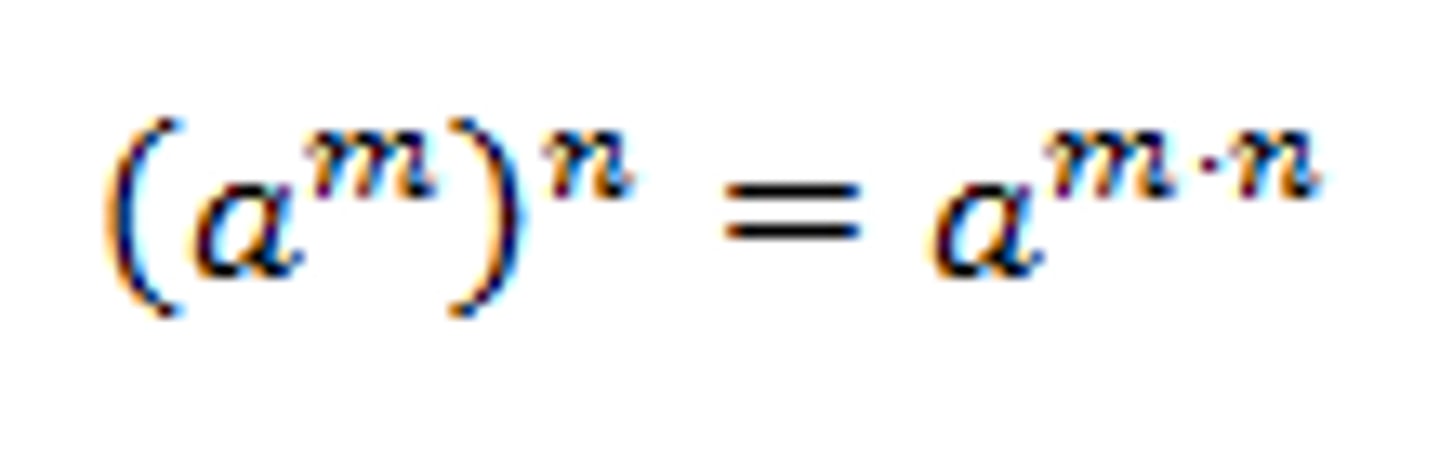 <p>raising a power to a power, you multiply the exponents</p>