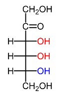 <p>name this monosaccharide:</p><p>KETOSE +++</p>