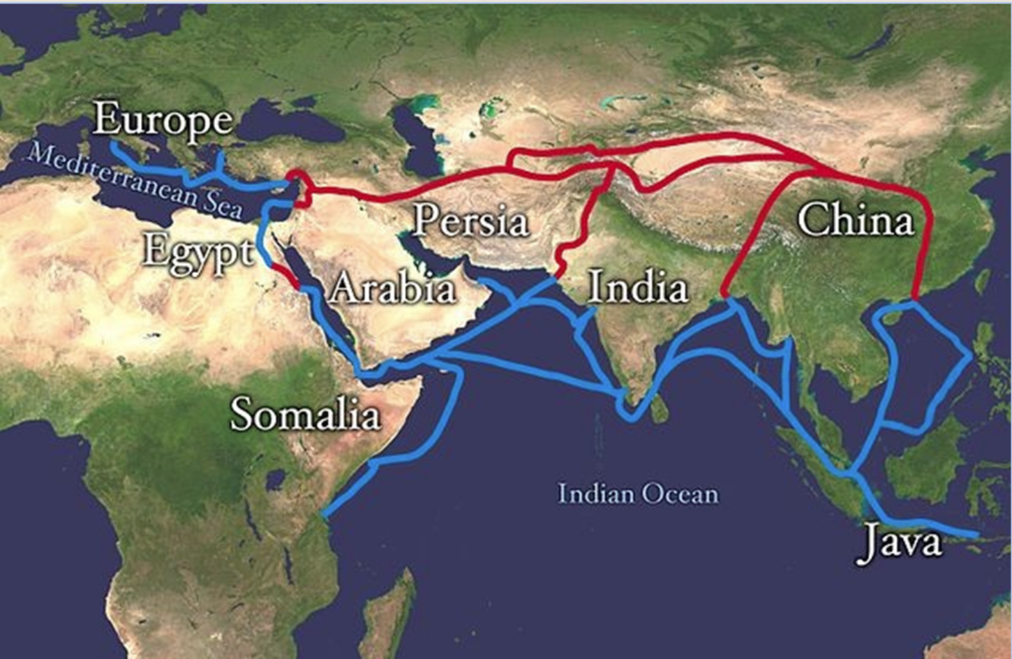 Silk Road and Ocean Trade Routes