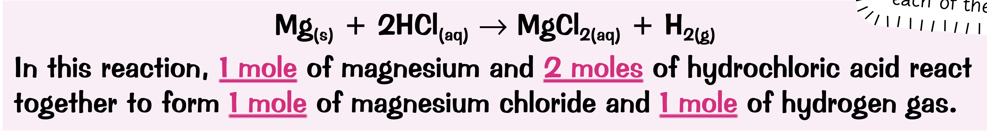 <ul><li><p>The big numbers before a chemical formula</p></li><li><p>If there is no number assume it is one</p></li></ul><p></p>