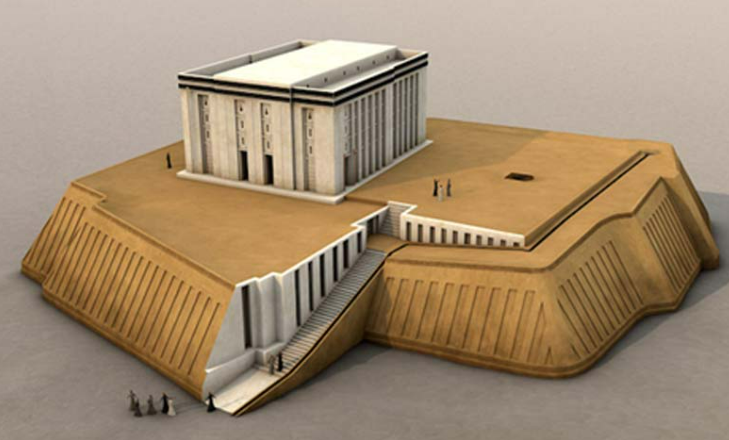 <p>TITLE: White Temple &amp; Its Ziggurat</p><p>ARTIST: unknown</p><p>MATERIALS: mud brick (rare to come by)</p><p>PERIOD: 3500-3000 BCE; Uruk/Iraq (SUMERIAN)</p><p>PURPOSE: religious symbol dedicated to the sky god Anu to assert the deity’s political authority &amp; the importance of a theocratic system</p><ul><li><p>visitors walk around the temple to access the interior at a BENT AXIS approach</p></li><li><p>white washed: appearance that gets the temple’s name &amp; dazzles brightly under strong sunlight</p></li><li><p>cella: central hall of the patron deity that can only be seen by the elite </p></li><li><p>priests &amp; scribes conduct administrative &amp; commercial business within the temple</p></li></ul>