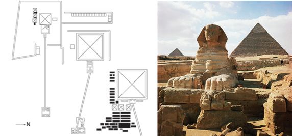 <p>The plan shows processional routes and secondary structures that were primarily intended to<br>A. facilitate priestly offerings of food and drink to the deceased<br>B. expedite the embalming process for the body of the deceased<br>C. mark the beginning and ending points for ritual circumambulation<br>D. aid large crowds of devotees during seasonal pilgrimages</p>