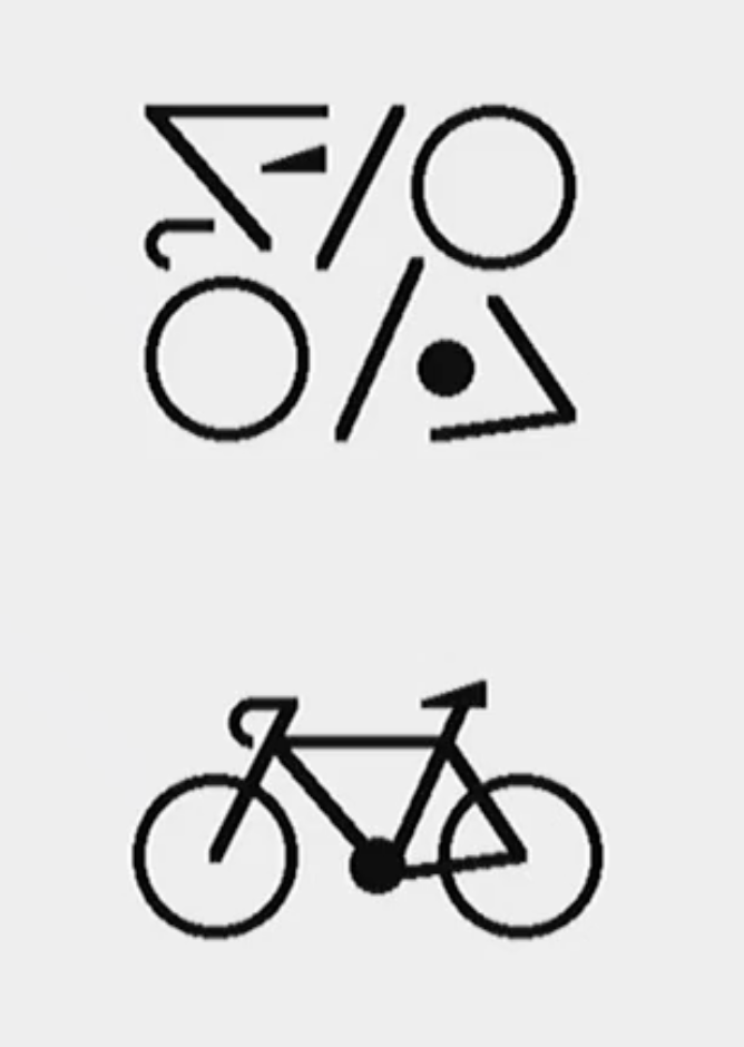 <p>It is concerned with how perception gets organised into meaningful units (ie. the whole is different than the sum of its parts). </p><p></p><p>In the image you will see a jumble of shapes, but when you re-arrange you’ll notice its a …. bicycle. </p>