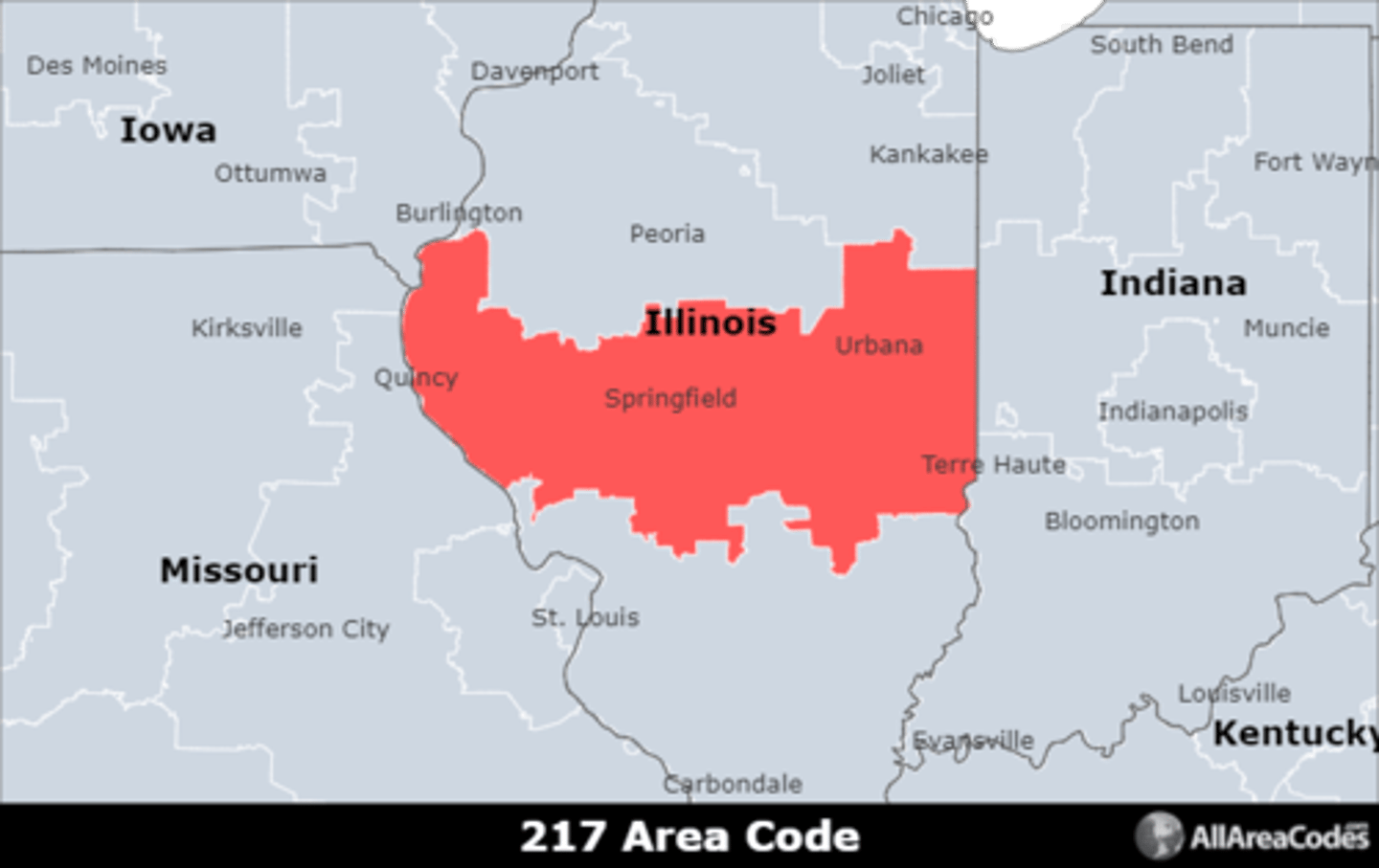 <p>Area code 217 is located in central Illinois and covers Springfield, Champaign, and Decatur. It is the only area code that serves the area.</p>